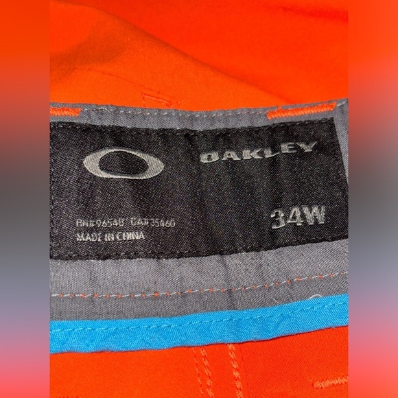 Oakley Slim Fit Surf Vtg Board Shorts Beachy Swim Poolside Sand Y2K Logo Men W34 - Picture 3 of 8